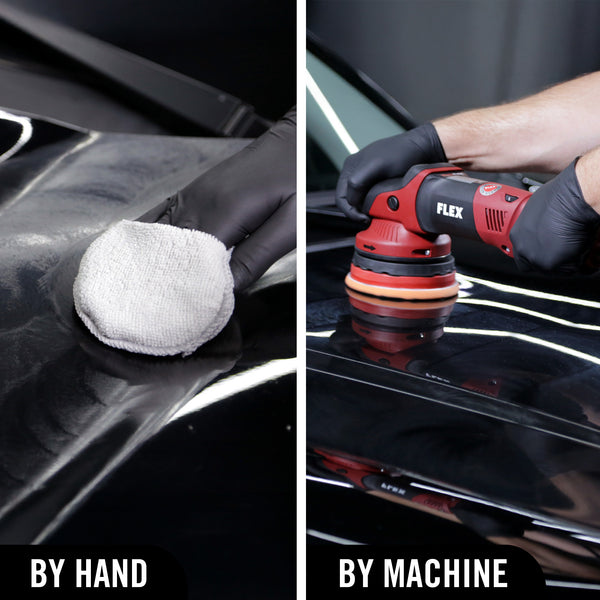 Easy to use: Either by hand using a microfibre cloth or with a machine